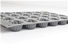 Stampo silicone nero e particelle metalliche per 24 mini koughlofs