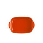 Teglia rettangolare 30 cm ceramica smaltata arancione Toscana