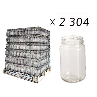 Vaso in vetro per il miele, 500 g, con protezione per etichetta (2304 pz.)